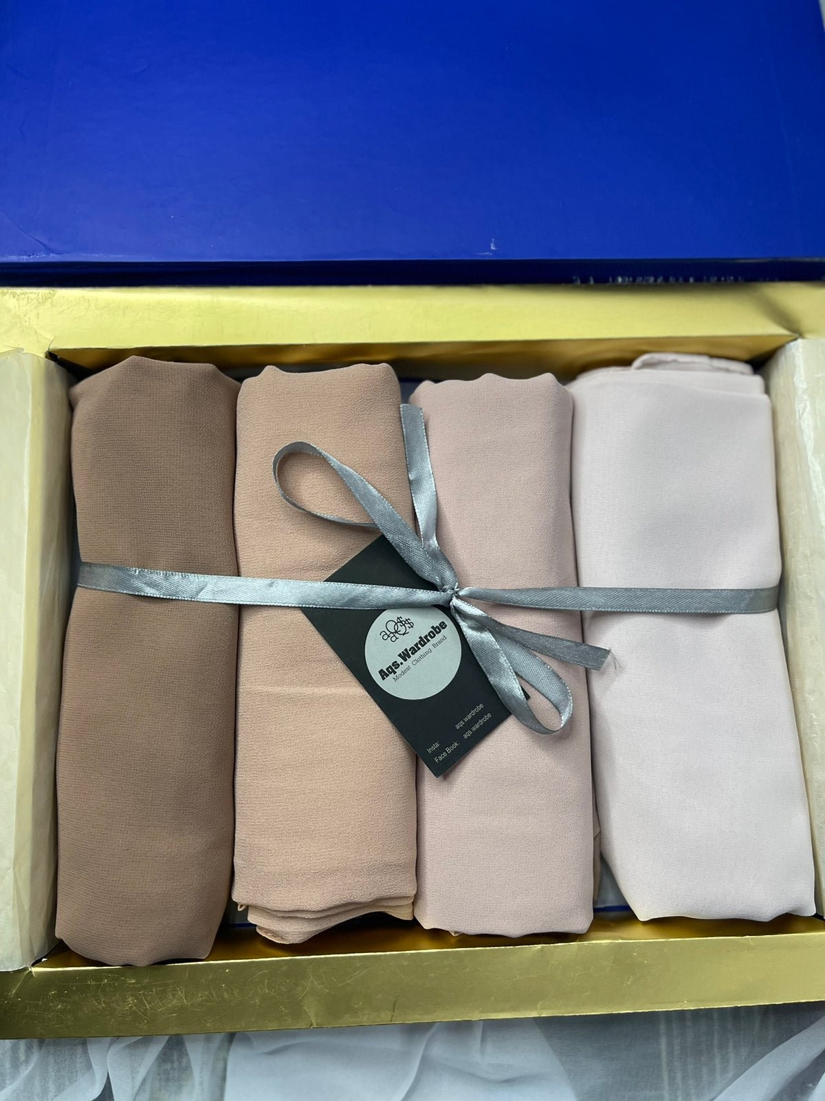 Georgette Chiffon Scarfs Bundle Of 4 - Aqswardrobe.pk